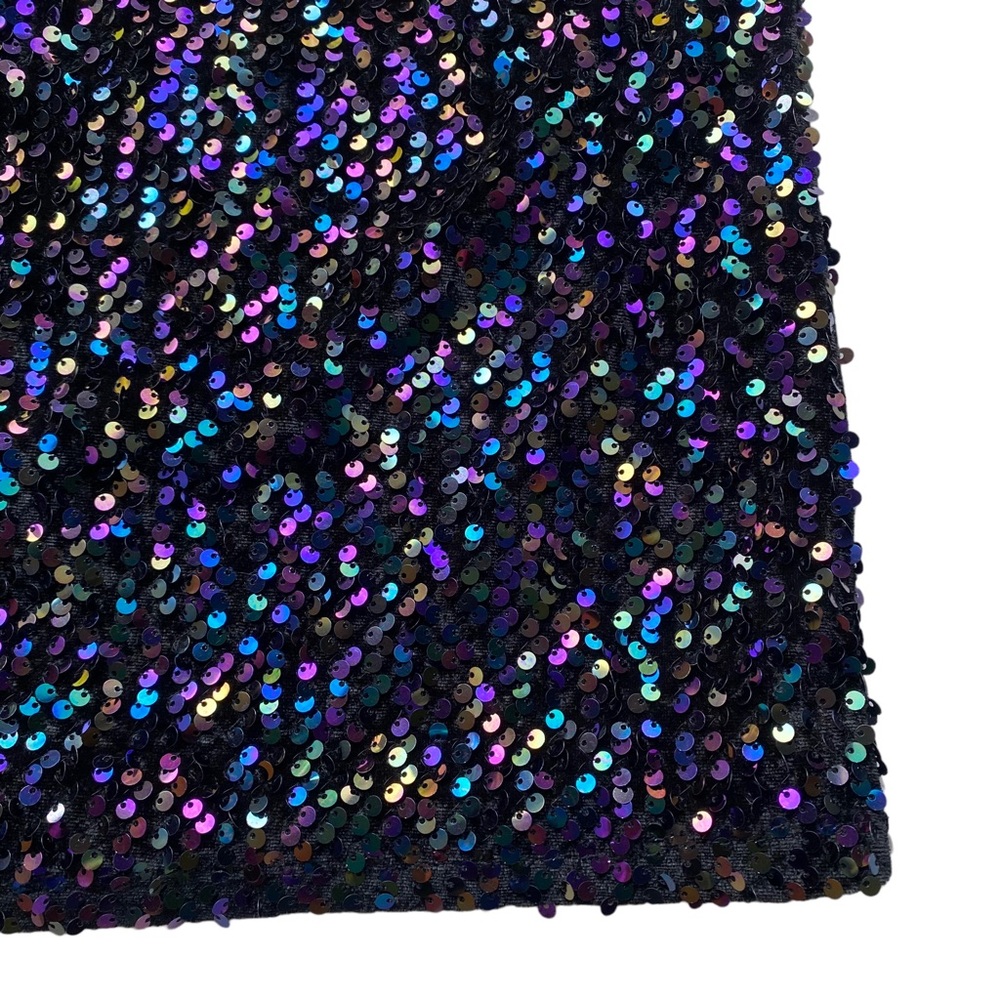 Wild Fable Sequin Mini Skirt - Black and Purple - Picture 5 of 9